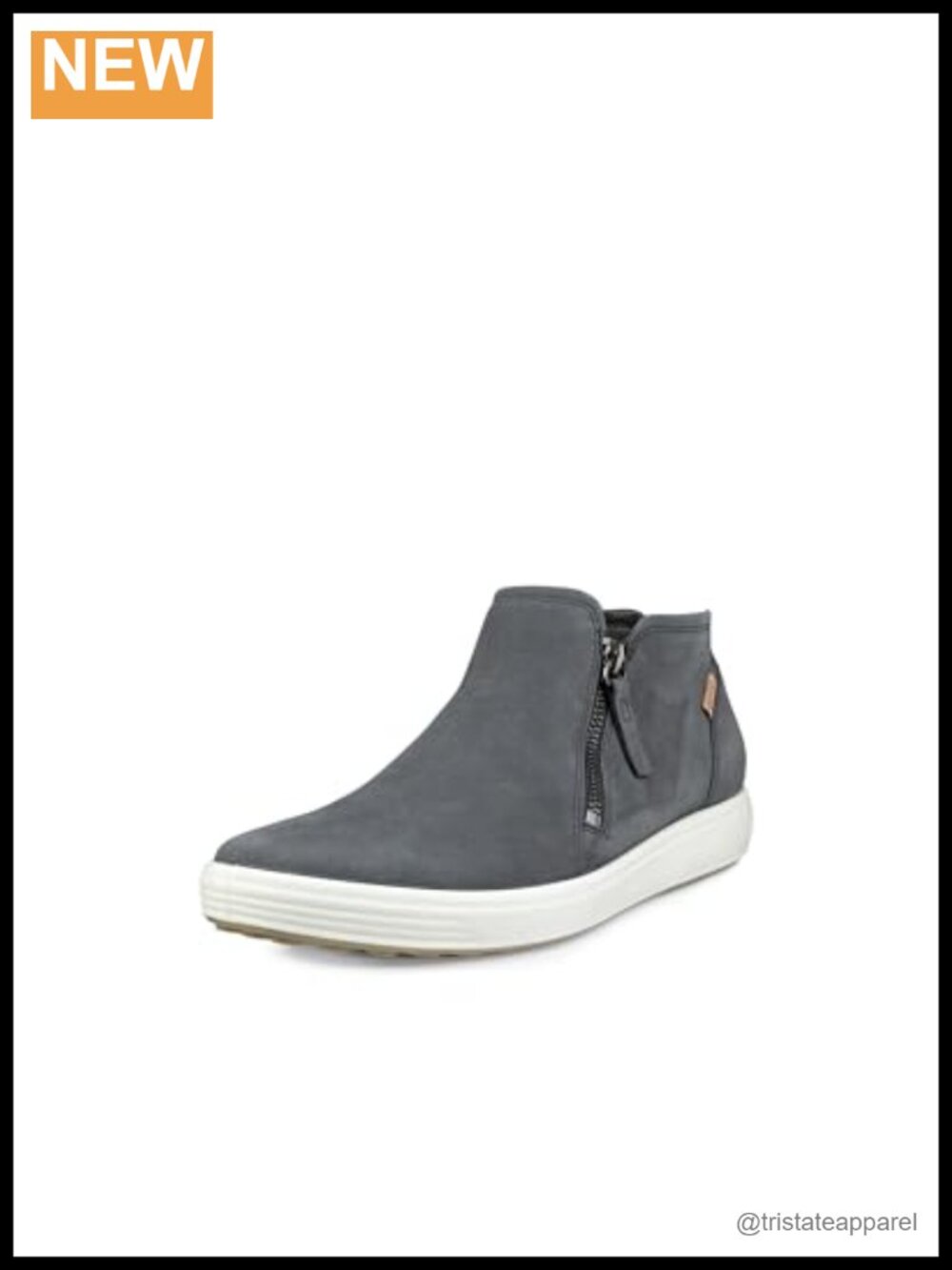 ECCO Soft 7 Low Cut Zip Bootie Ankle Boots Leather